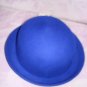 New & Tag H&M 100% Wool Blue Bowler Roll-up Brim Fedora Hat Sizes L and M Womens