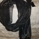 NWT,CEJON Black      Silver Shimmery Sparkling Metalic 72"X29" Wrap Shawl Scarf