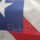 NEW UNISEX  Puerto Rico Flag  metal bead word Face Mask,  22"x22" Bandana, Scarf