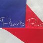 NEW UNISEX Puerto Rico Flag metal bead word Face Mask, 22"x22" Bandana, Scarf