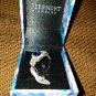 NIB PIERMONT JEWELS-RING SIZE 9. BLUE GEM silver color sorounded diamond like