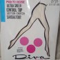 New Diva Medium Pantyhose ultra sheer control top 5'3"-5'7",115-140 Lbs White