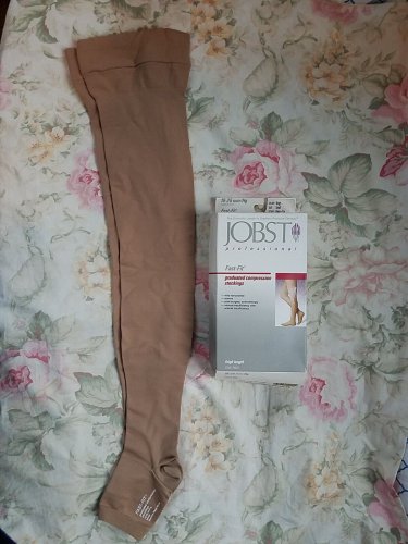 Jobst Graduated Compression Stockings 18-25mm thigh legthSmall Fast Fit Open Toe
