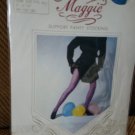 NEW-VINTAGE Maggie Navy Blue 1 Size Support sheer Pantyhose 90-160 LBS 5-5' 10"