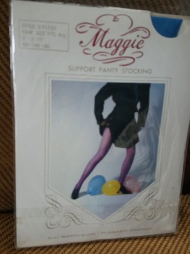 NEW-VINTAGE Maggie Navy Blue 1 Size Support sheer Pantyhose 90-160 LBS 5-5' 10"