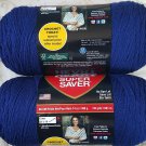 New soft navy colorRed Heart Super Saver Acrylic Yarn 2  total 22.9 Oz. 646 gr.