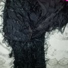 NWT  Betsey Johnson Black  Feathery Sparkling Wrap Scarf Shawl 72"X21" for Party