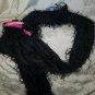 NWT Betsey Johnson Black Feathery Sparkling Wrap Scarf Shawl 72"X21" for Party