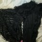 NWT Betsey Johnson Black Feathery Sparkling Wrap Scarf Shawl 72"X21" for Party