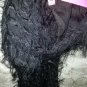 NWT Betsey Johnson Black Feathery Sparkling Wrap Scarf Shawl 72"X21" for Party