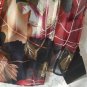 NWT  CEJON 100% Silk Wrap, Shawl, Scarf 14.5"X61" Multi color, golden  stripes