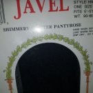 NEW-VINTAGE JAVEL Shimmery Glitter Pantyhose, ONE SIZE 90- 160 LBS, Black color