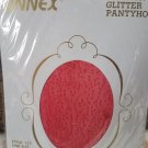 NEW UNNEX golden sparkles Glitter on RED Fashion Pantyhose, ONE SIZE 90-165 LBS