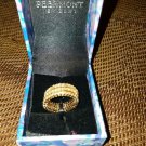 NIB PIERMONT JEWELS LADIES golden tone COLOR tripple eternity RING SIZE 8.