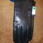 NWT Charter Club women's Leather & Cashmere Gloves  Black M/L Touch Screen Tech.
