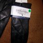 NWT Charter Club women's Leather & Cashmere Gloves  Black M/L Touch Screen Tech.