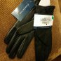 NWT Charter Club women's Leather & Cashmere Gloves  Black M/L Touch Screen Tech.