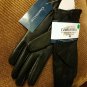 NWT Charter Club women's Leather & Cashmere Gloves  Black M/L Touch Screen Tech.