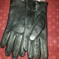 NWOT Charter Club women's Leather & Cashmere Gloves Black M/L Touch Screen Tech.