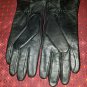 NWOT Charter Club women's Leather & Cashmere Gloves Black M/L Touch Screen Tech.