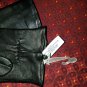 NWOT Charter Club women's Leather & Cashmere Gloves Black M/L Touch Screen Tech.