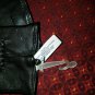 NWOT Charter Club women's Leather & Cashmere Gloves Black M/L Touch Screen Tech.