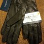 NWT Charter Club women's Leather & Cashmere Gloves  Black S Touch Screen Tech.
