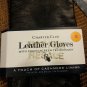 NWT Charter Club women's Leather & Cashmere Gloves Black S Touch Screen Tech.
