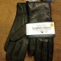 NWT Charter Club women's Leather & Cashmere Gloves Black S Touch Screen Tech.