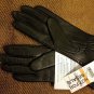 NWT Charter Club women's Leather & Cashmere Gloves Black S Touch Screen Tech.