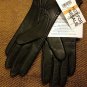 NWT Charter Club women's Leather & Cashmere Gloves Black S/M Touch Screen Tech.