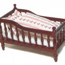 Heidi Ott MAHOGANY BABY BED Dollhouse Miniature Nursery Furniture 1:12 Scale