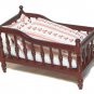 Heidi Ott MAHOGANY BABY BED Dollhouse Miniature Nursery Furniture 1:12 Scale