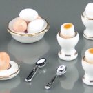 Dollhouse ASSORTED EGG SET Reutter Porcelain Miniature Food Dishes 1:12 Scale