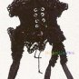 Heidi Ott BLACK LACE CORSET Dollhouse Miniature Doll Clothes 1:12 Scale