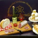 Dollhouse SALAMI SET Reutter Porcelain Miniature Food Dishes 1:12 Scale