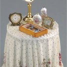 Dollhouse PINK ROSE SKIRTED TABLE Reutter Porcelain iniature Furniture 1:12 Scale