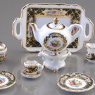 Dollhouse IRISH ROSE TEA SET Reutter Porcelain Miniature Dishes 1:12 Scale