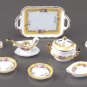 Dollhouse FRENCH ROSE DINNER SET Reutter Porcelain Miniature Dishes 1:12 Scale