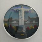 Vintage Religious Butterfly Wing Art Rio De Janeiro Brazil Wall Hanging