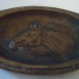Vintage Solid Bronze Equestrian Horse Cigar Ashtray Mitchell
