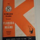 Oct.25,1968 Florida vs Miami Freshman Football Classic Program