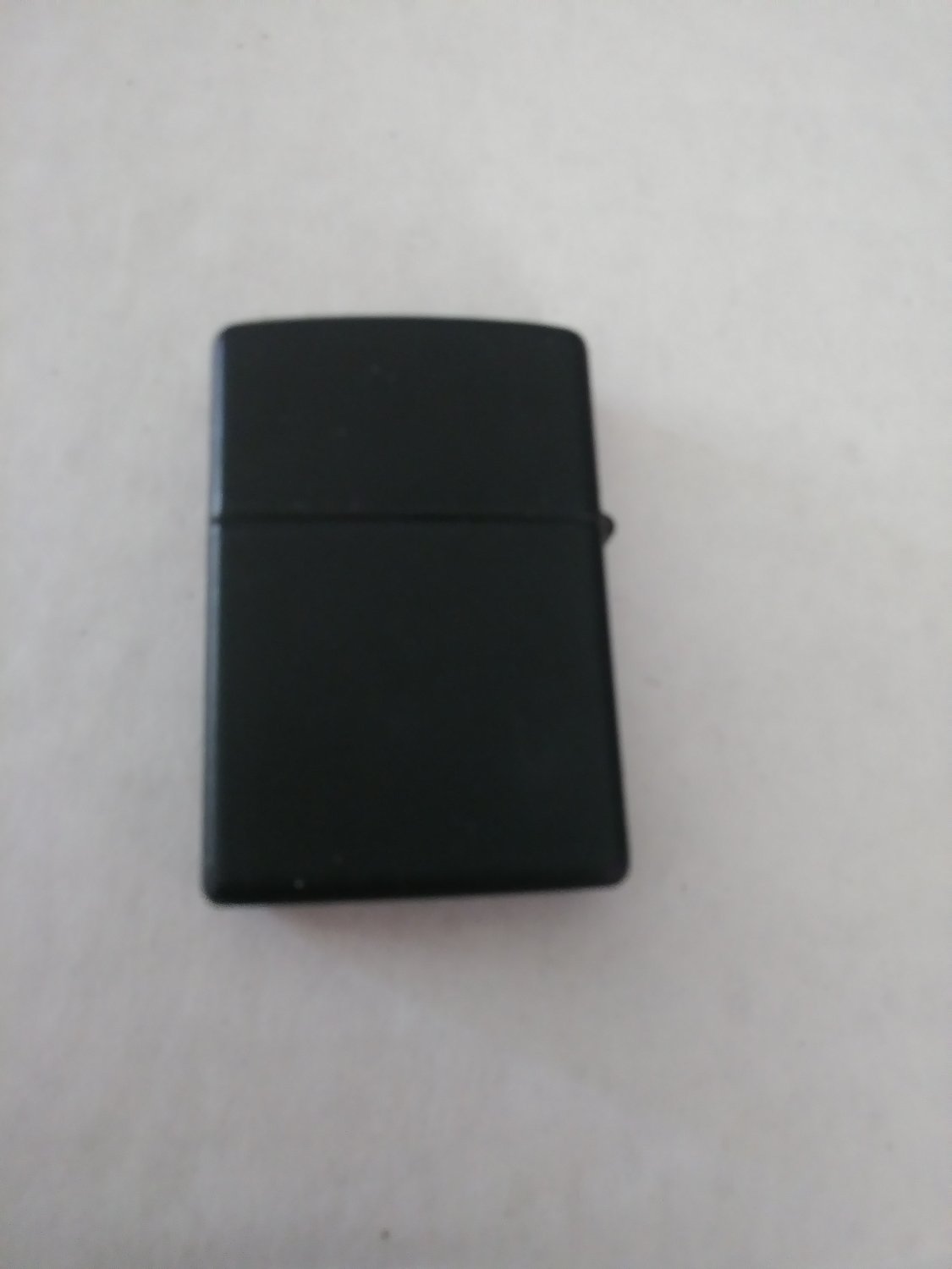 Black Regular Zippo Lighter H 08 Needs Flint and Fuel