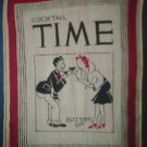 Vintage 1940's Hanky Hankie Cocktail Time Bottoms Up