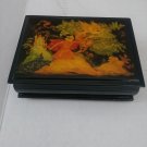 Vintage 1974 Russian Lacquer Palekh Box Dated and Signed