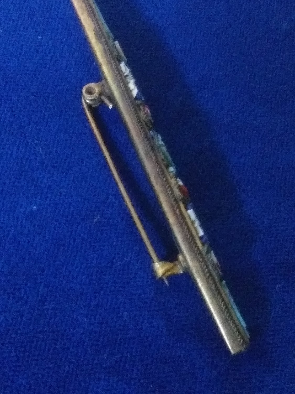 Vintage Italy Italian Micro Mosaic Bar Pin