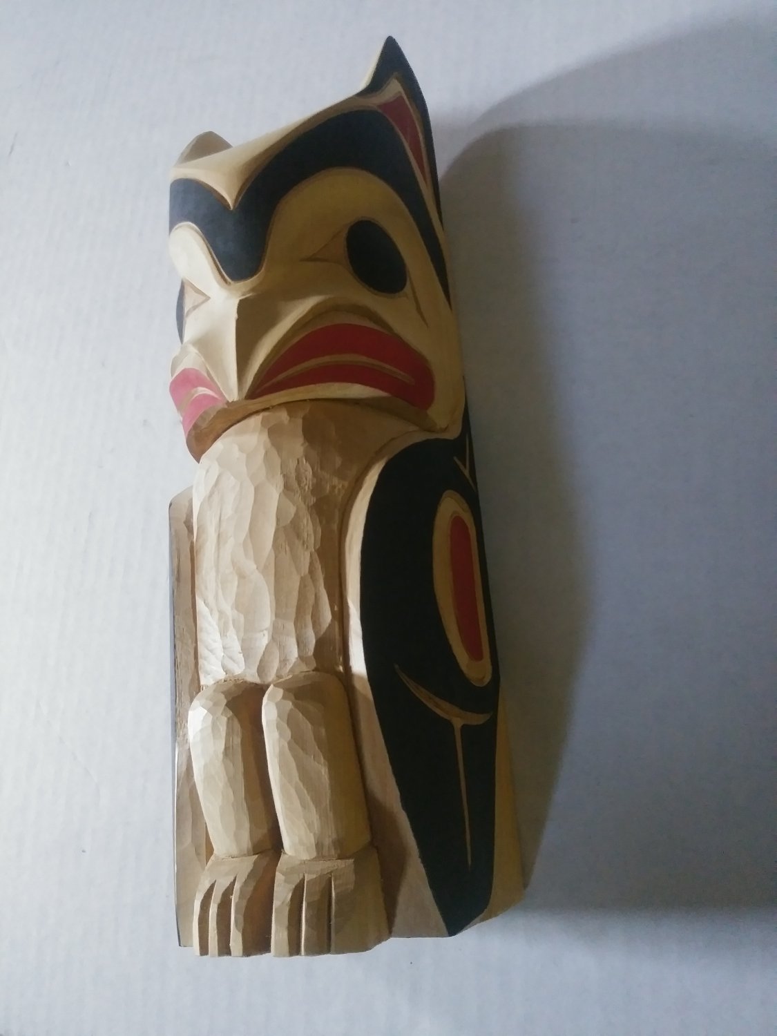 First Nations NW Eaglewind Totem Carving Eagle R.Adams