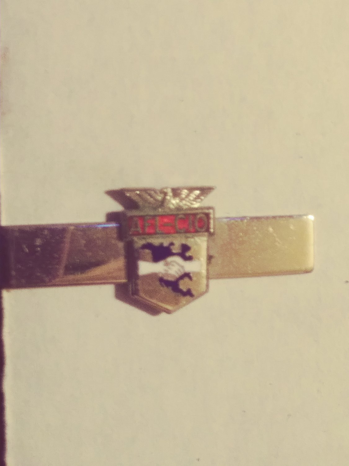 Vintage Silver tone AFL-CIO Tie Bar Union