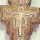 Vintage Italy Italian Wood Florentine Cross Jesus