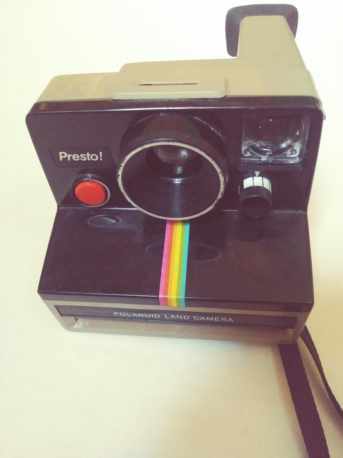 Vintage Polaroid SX-70 Presto Rainbow Stripe Camera TESTED